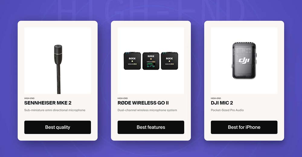 дорогие петличные микрофоны